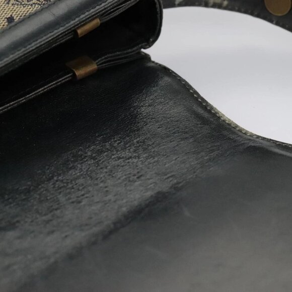 CELINE C Sulky Shoulder Bag Canvas Navy Beige - Picture 14 of 16